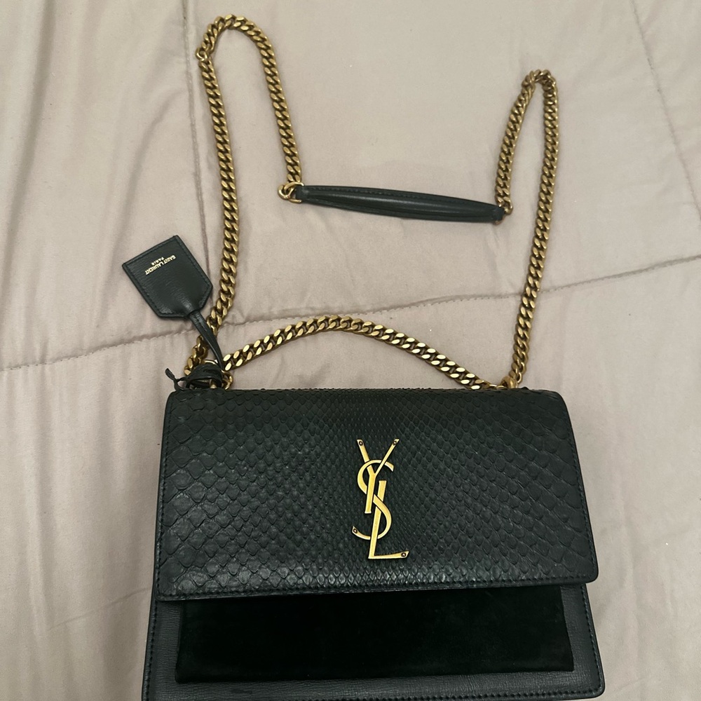 Sold- Yves Saint Laurent Crossbody with Gold Accents
